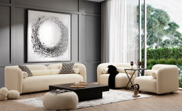 Atelier Del Sofa Victoria Cream Bouclette Sofá de 3 plazas